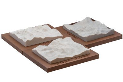 National 3 Peaks 3D Relief Maps 3D Printed